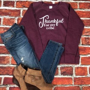 Thankful for my tribe sweatshirt